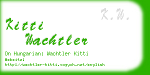 kitti wachtler business card